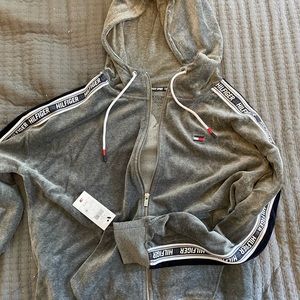 NWT Tommy Hilfiger Large grey Full Zip hoodie